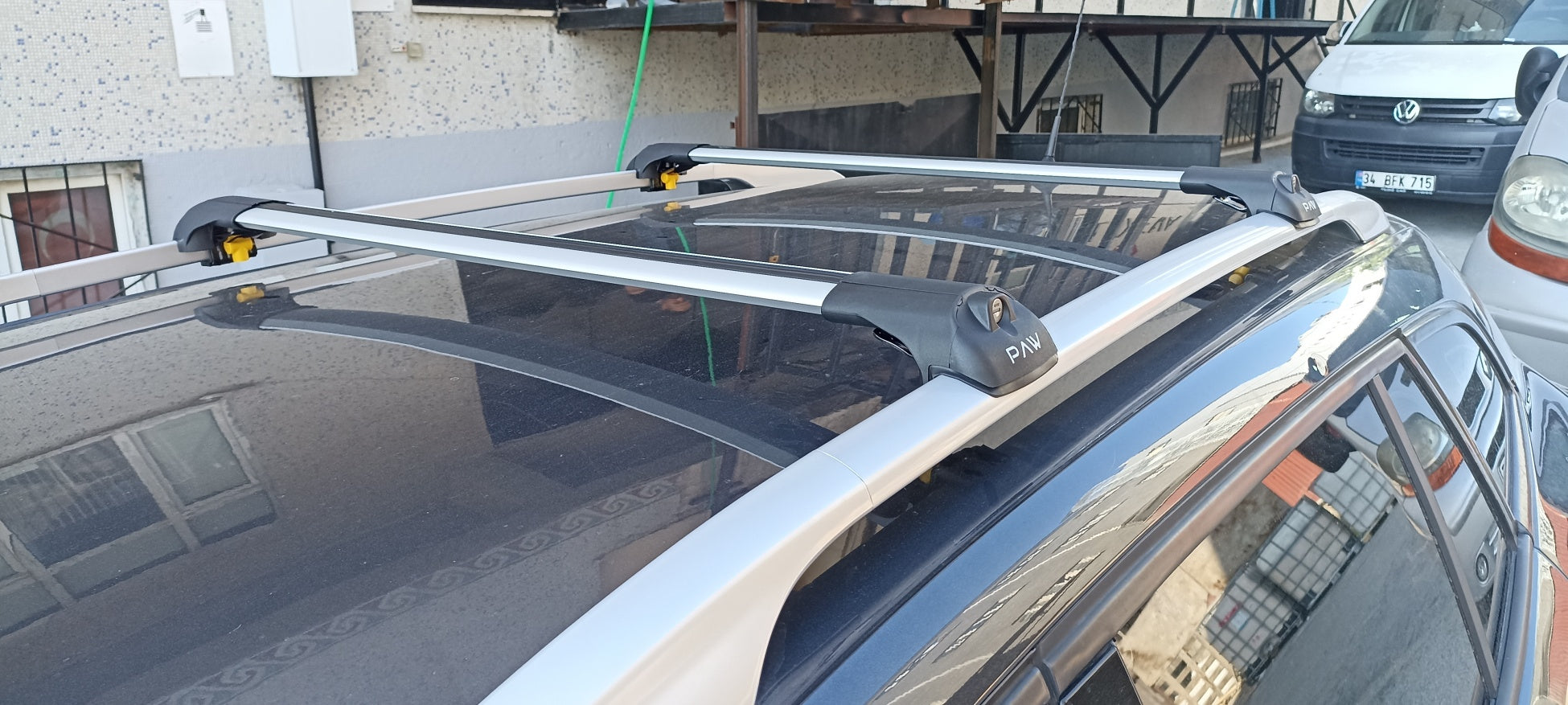 For Volvo XC90 Raised Roof Rack & Cross Bars Black Color 2015- Up For Volvo XC90 Raised Roof Rack & Cross Bars Black Color 2015- Up